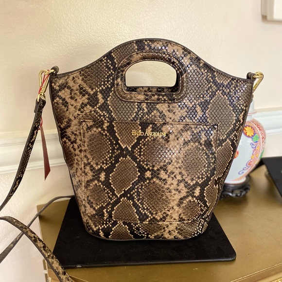 Enzo Angiolini snake skin crossbody bag - Picture 6 of 6